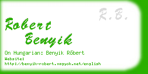 robert benyik business card